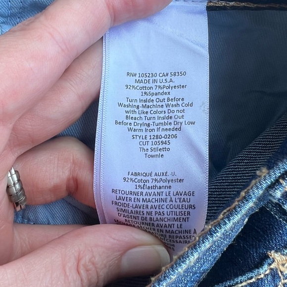 Current Elliott The Stiletto Townie Ankle Jean Size 27 - Picture 8 of 11